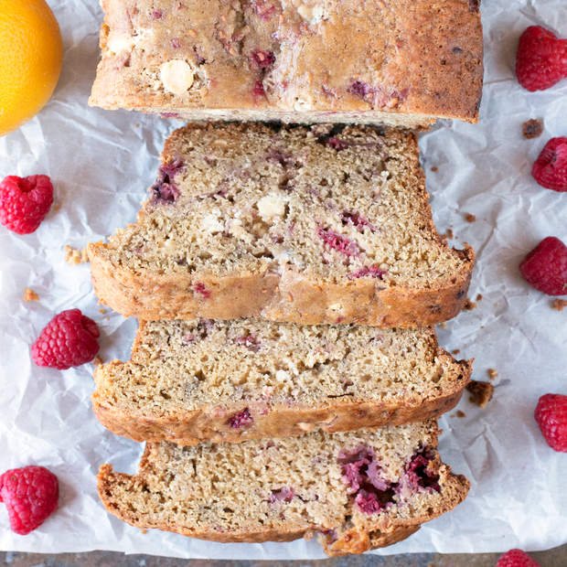 Raspberry Lemon White Chocolate Chip Loaf | cakenknife.com #breakfast #brunch #bread