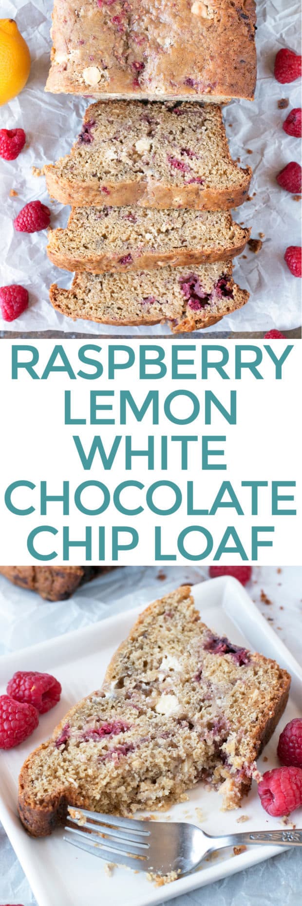 Raspberry Lemon White Chocolate Chip Loaf | cakenknife.com #breakfast #brunch #bread