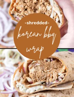 Shredded Korean BBQ Wrap Pinterest Image