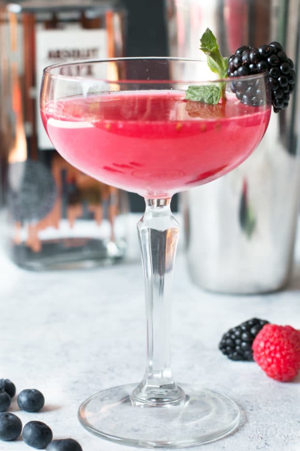 Absolut Elyx Wild Berry Vesper | cakenknife.com #sponsored #cocktail #happyhour