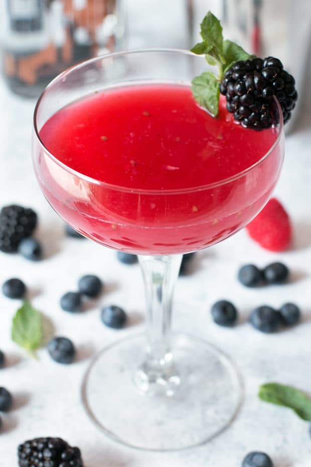 Absolut Elyx Wild Berry Vesper | cakenknife.com #sponsored #cocktail #happyhour