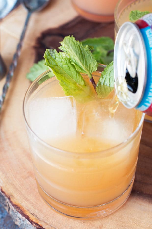 Elvis Cocktail (AKA Grapefruit Gin Beer Cocktail) | cakenknife.com #cocktail #beer #IPA #gin