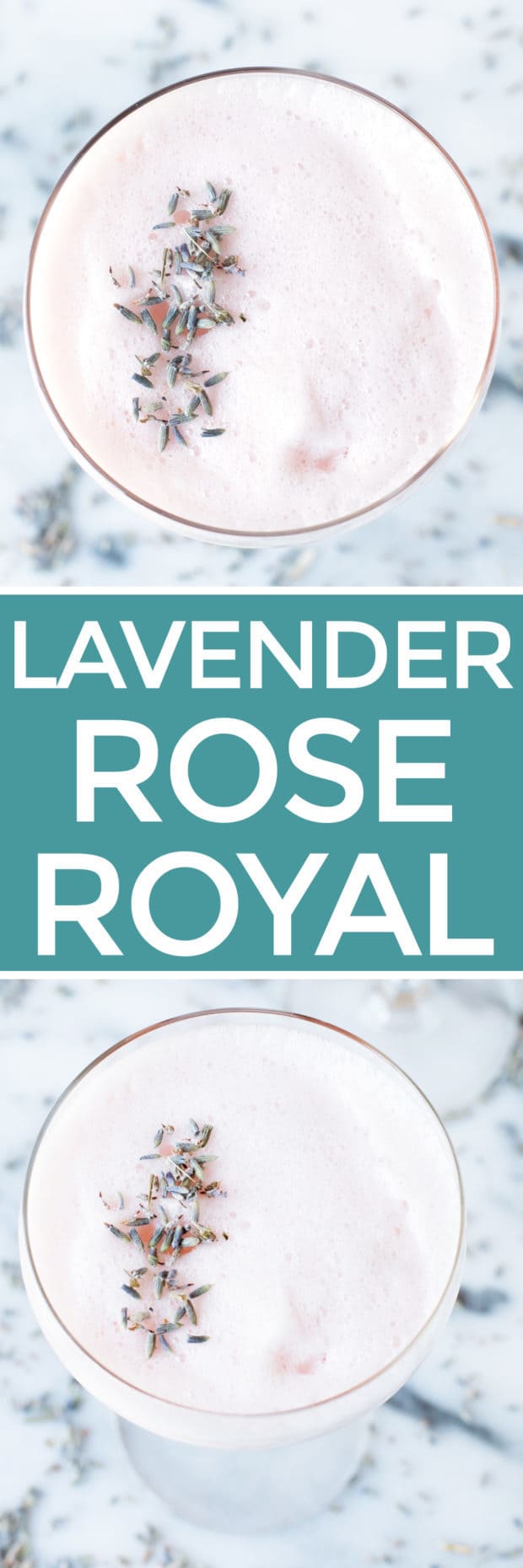 Lavender Rosé Royale Cocktail | cakenknife.com #cocktail #happyhour #roseallday