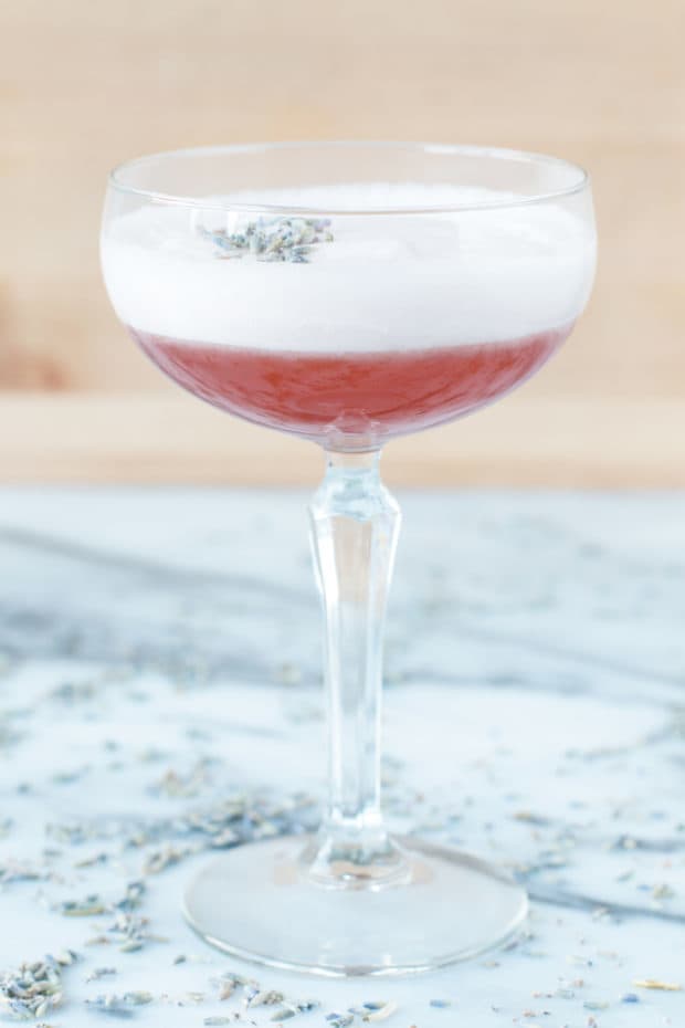 Lavender Rosé Royale Cocktail | cakenknife.com #cocktail #happyhour #roseallday