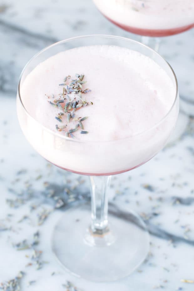 Lavender Rosé Royale Cocktail | cakenknife.com #cocktail #happyhour #roseallday