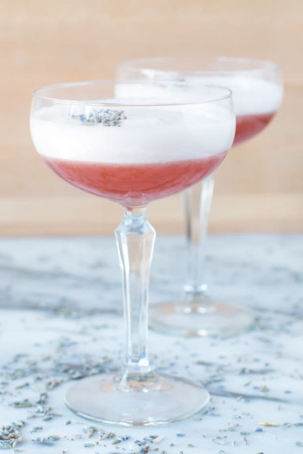 Lavender Rosé Royale Cocktail | cakenknife.com #cocktail #happyhour #roseallday