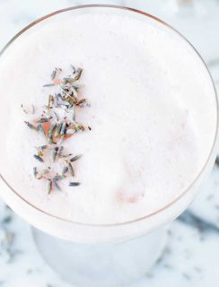 Lavender Rosé Royale Cocktail | cakenknife.com #cocktail #happyhour #roseallday