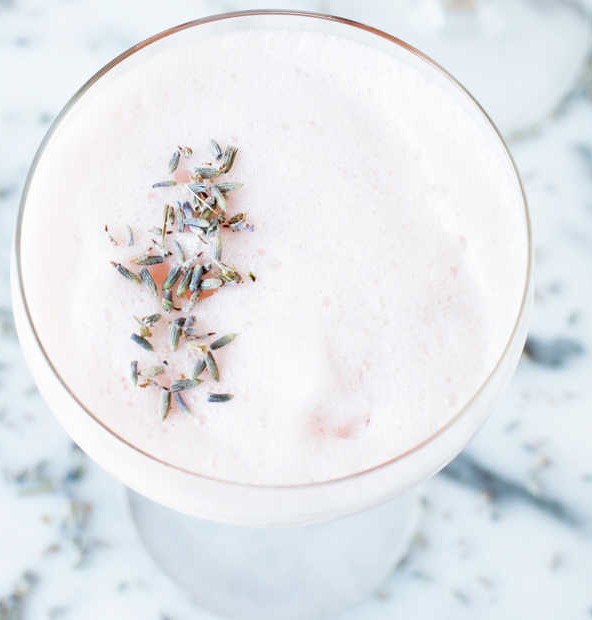 Lavender Rosé Royale Cocktail | cakenknife.com #cocktail #happyhour #roseallday