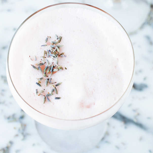 Lavender Rosé Royale Cocktail | cakenknife.com #cocktail #happyhour #roseallday