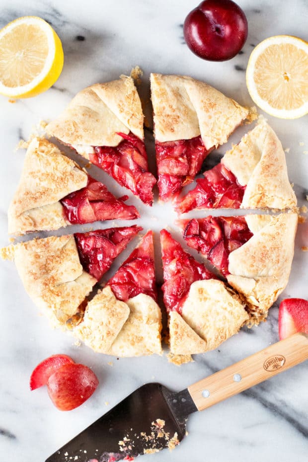 Rustic Pluot Lemon Galette | cakenknife.com #dessert #summer #entertaining