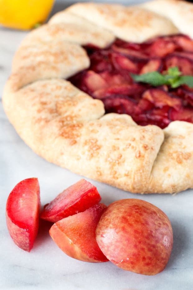 Rustic Pluot Lemon Galette | cakenknife.com #dessert #summer #entertaining