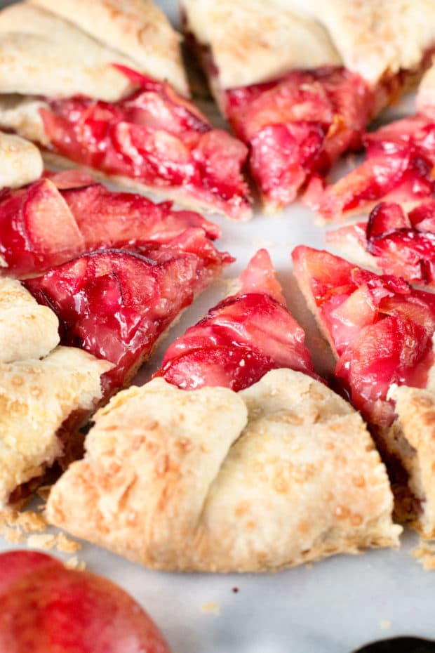 Rustic Pluot Lemon Galette | cakenknife.com #dessert #summer #entertaining