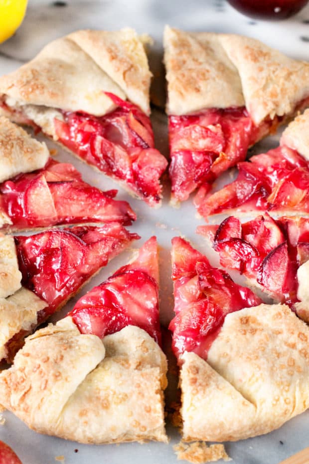 Rustic Pluot Lemon Galette | cakenknife.com #dessert #summer #entertaining