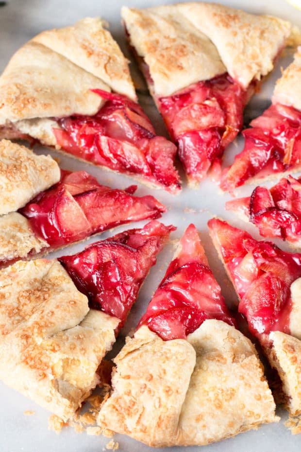 Rustic Pluot Lemon Galette | cakenknife.com #dessert #summer #entertaining