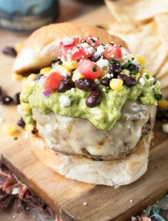 Southwestern Guacamole Burger | cakenknife.com #grilling #burgers #avocado