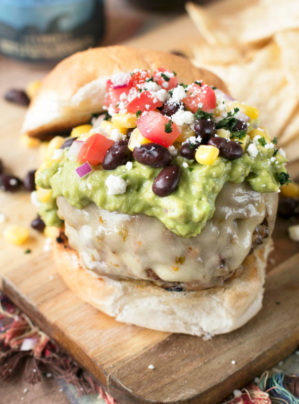 Southwestern Guacamole Burger | cakenknife.com #grilling #burgers #avocado