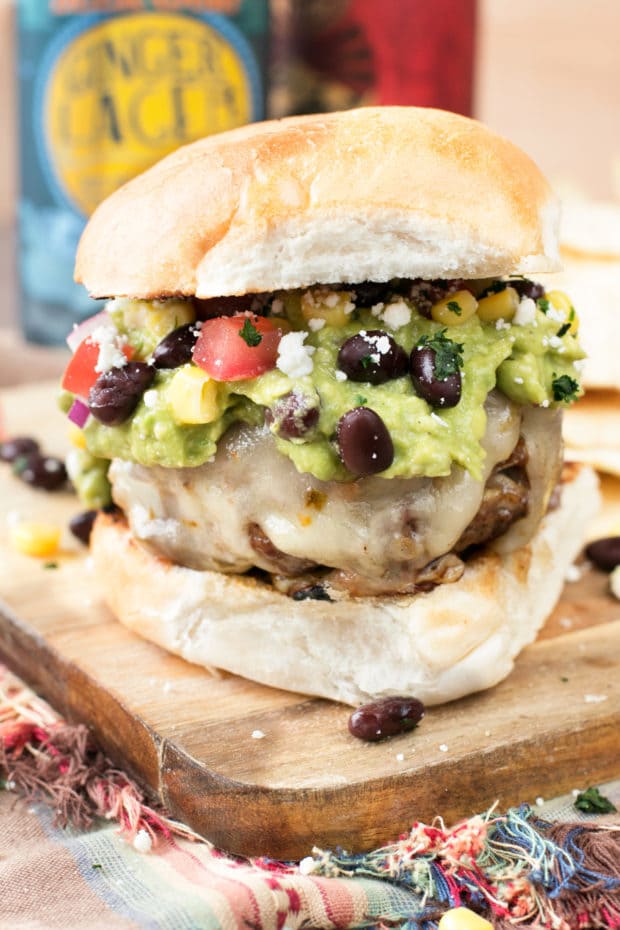 Southwestern Guacamole Burger | cakenknife.com #grilling #burgers #avocado