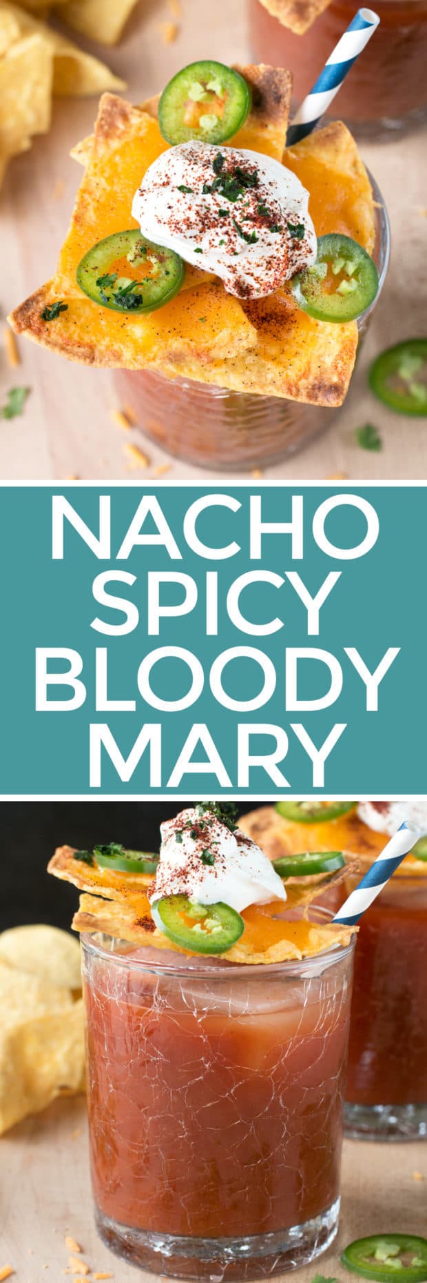 Nacho Spicy Bloody Mary | cakenknife..com #cocktail #nachos #jalapeno