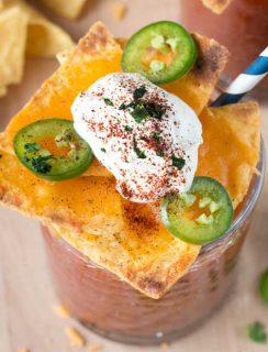 Nacho Spicy Bloody Mary | cakenknife..com #cocktail #nachos #jalapeno