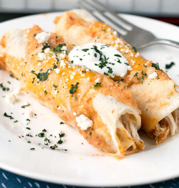 Curry Chicken Enchiladas | cakenknife.com #weeknightdinner #dinner #enchiladas #mexican