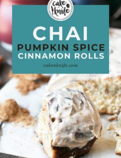 Chai Pumpkin Spice Cinnamon Rolls Recipe Pinterest Graphic