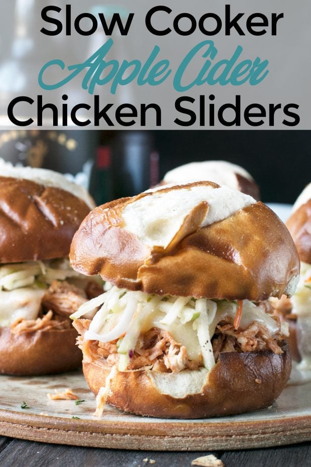 Slow Cooker Apple Cider Chicken Sliders Cake 'n Knife