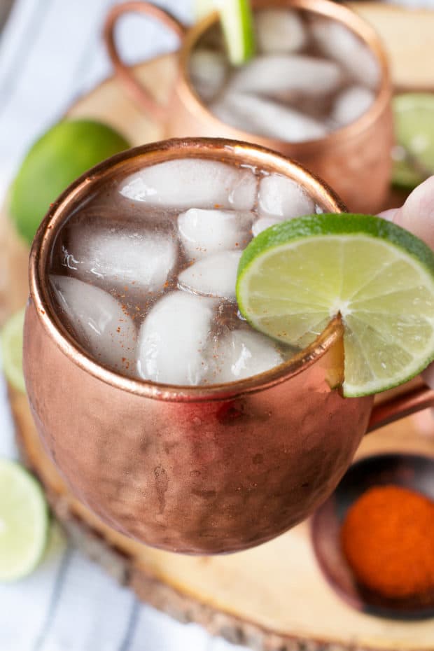 Spicy Mezcal Mule | cakenknife.com #cocktail #fall #moscowmule