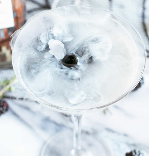 Absolut Elyx Black Magic Martini | cakenknife.com #cocktail #sponsored #halloween #magical