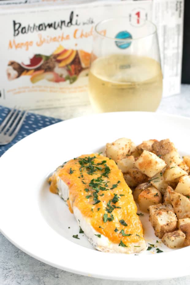 Parmesan Lemon Herb Roasted Potatoes with LoveTheWild's Fantastic Fish Dinner | cakenknife.com #sponsored #healthy #yummy