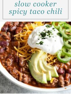 Slow Cooker Spicy Taco Chili Pinterest Recipe