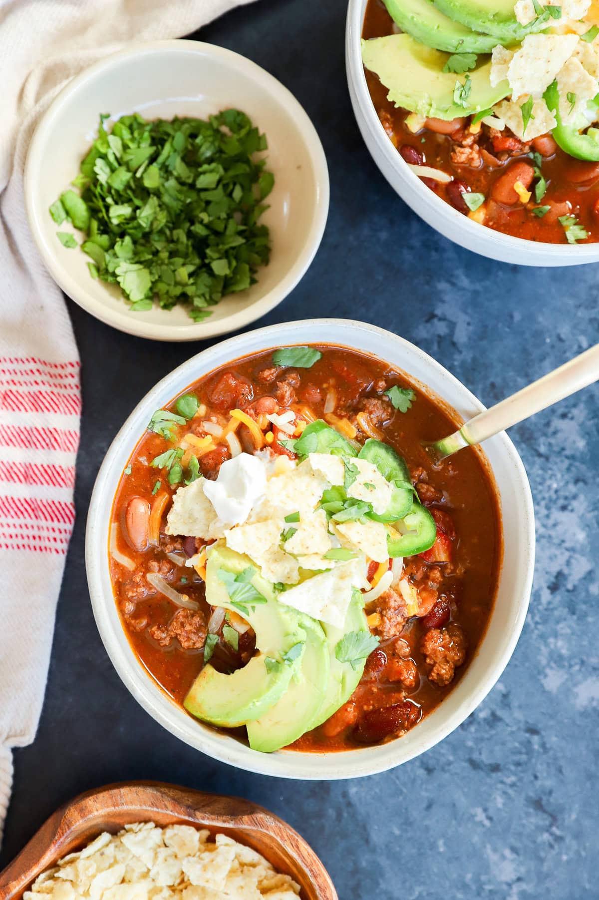 The Best Spicy Taco Chili {Crockpot, Stovetop, Instant Pot} | Cake 'n Knife