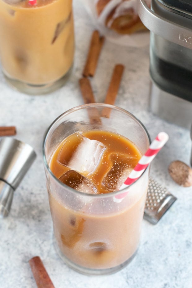 Eggnog Cold Brew Coffee Cocktail | cakenknife.com #cocktail #coffeecocktail #coldbrew #ad