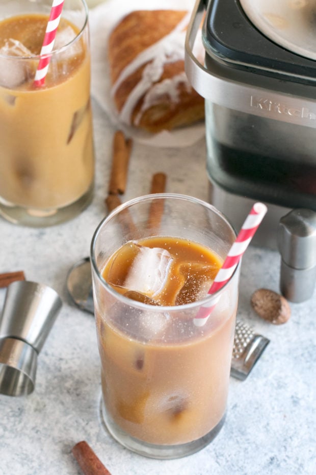 Eggnog Cold Brew Coffee Cocktail | cakenknife.com #cocktail #coffeecocktail #coldbrew #ad