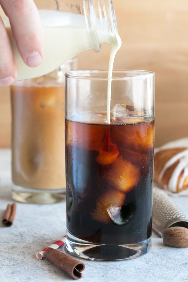 Eggnog Cold Brew Coffee Cocktail | cakenknife.com #cocktail #coffeecocktail #coldbrew #ad