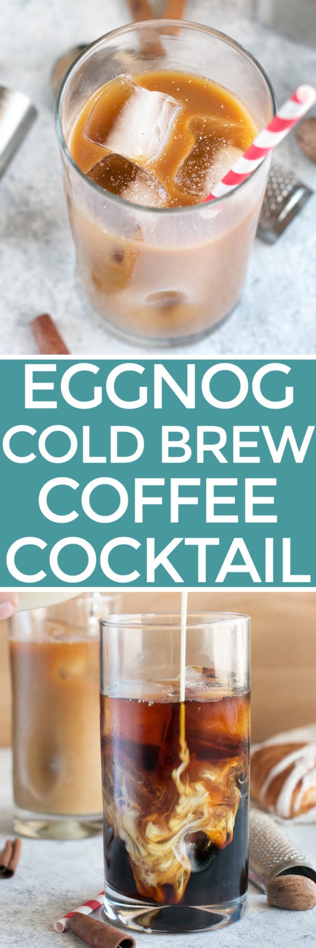 Eggnog Cold Brew Coffee Cocktail | cakenknife.com #cocktail #coffeecocktail #coldbrew #ad