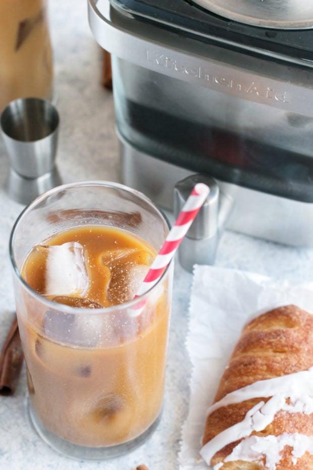 Eggnog Cold Brew Coffee Cocktail | cakenknife.com #cocktail #coffeecocktail #coldbrew #ad