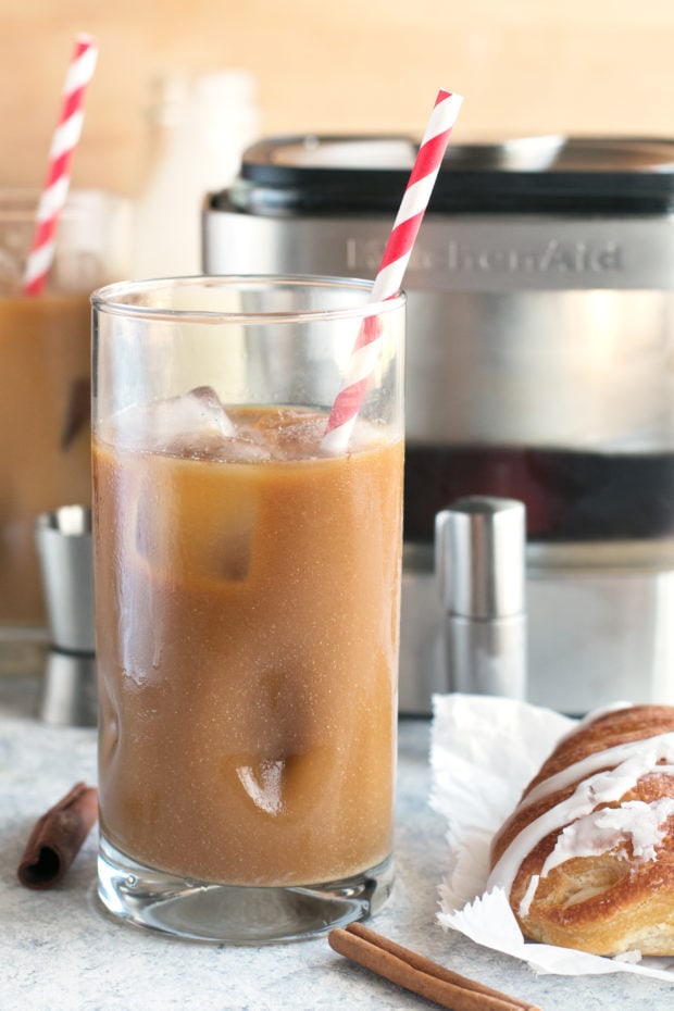 Eggnog Cold Brew Coffee Cocktail | cakenknife.com #cocktail #coffeecocktail #coldbrew #ad