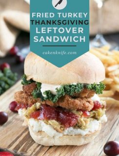 Fried Turkey Thanksgiving Leftover Sandwich Pinterest Image