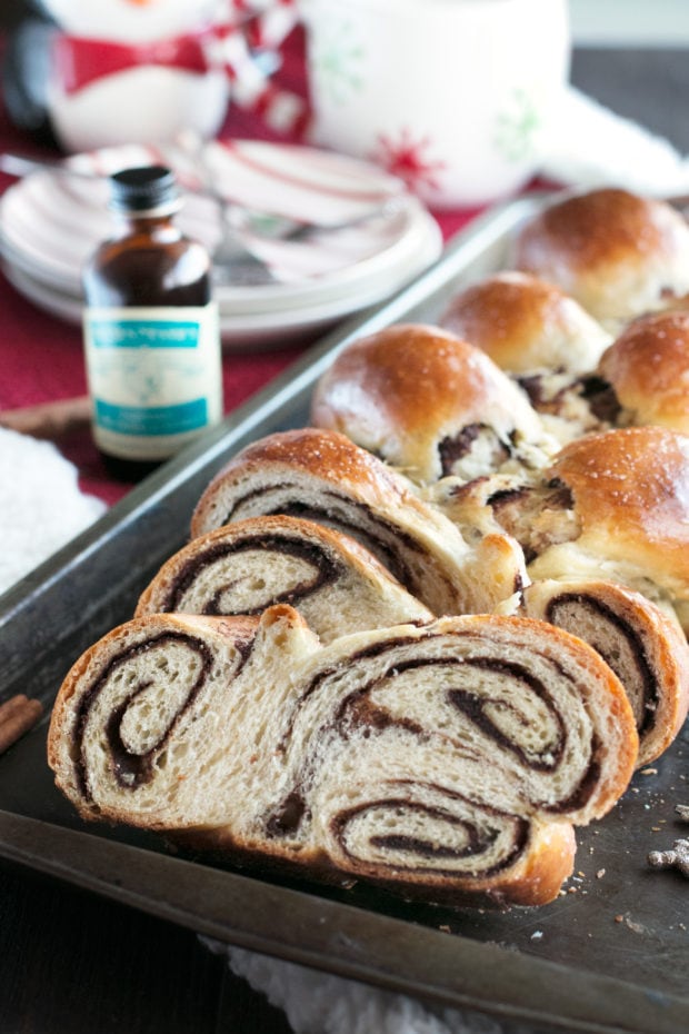 Gingerbread Challah Bread | cakenknife.com #bread #holidays #christmas #challah #homemade #ad