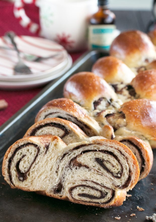 Gingerbread Challah Bread | cakenknife.com #bread #holidays #christmas #challah #homemade #ad