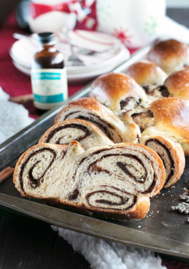 Gingerbread Challah Bread | cakenknife.com #bread #holidays #christmas #challah #homemade #ad