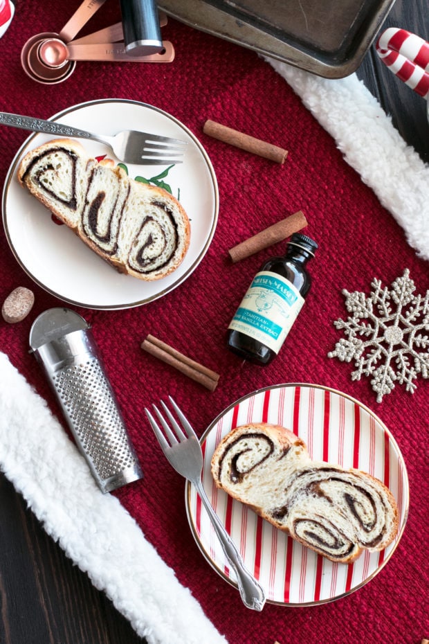 Gingerbread Challah Bread | cakenknife.com #bread #holidays #christmas #challah #homemade #ad