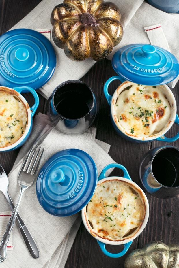Cheesy Herb Individual Potato Gratin + A Le Creuset Giveaway! Cake 'n