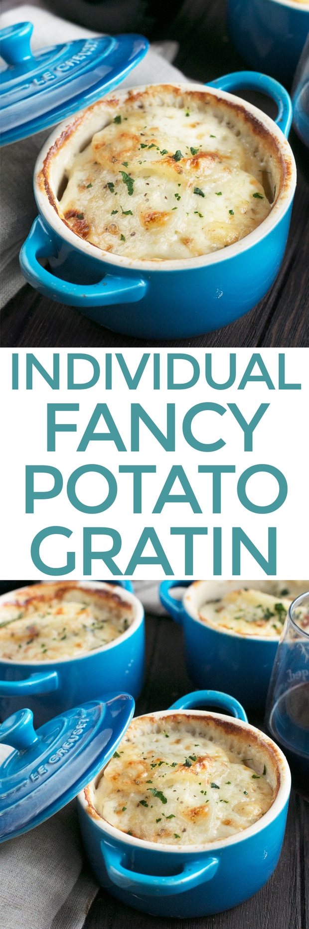 Cheesy Herb Individual Potato Gratin + A Le Creuset Giveaway! Cake 'n