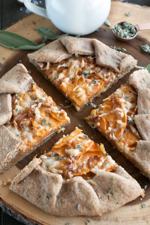 Whole Wheat Asiago Sweet Potato Galette | cakenknife.com #ad #tart #galette #thanksgiving #holiday