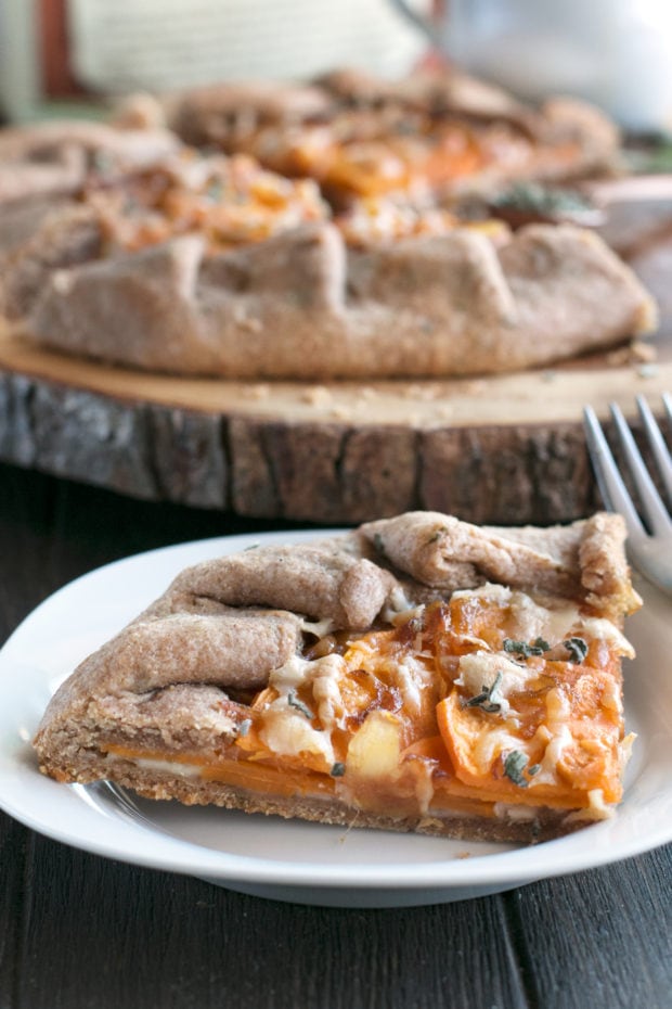 Whole Wheat Asiago Sweet Potato Galette | cakenknife.com #ad #tart #galette #thanksgiving #holiday