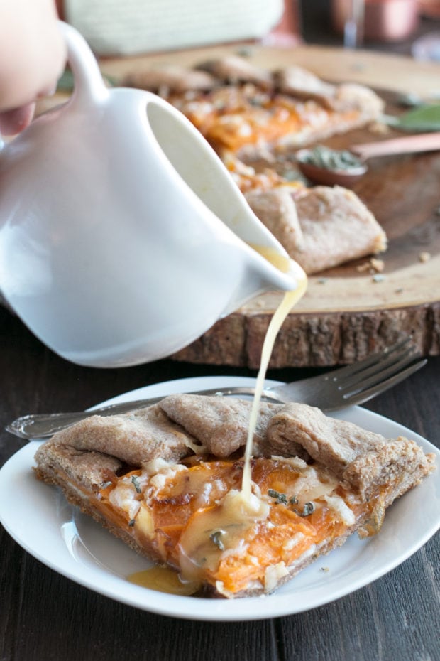 Whole Wheat Asiago Sweet Potato Galette | cakenknife.com #ad #tart #galette #thanksgiving #holiday