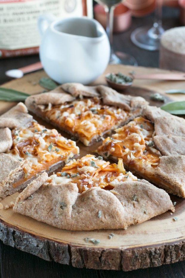 Whole Wheat Asiago Sweet Potato Galette | cakenknife.com #ad #tart #galette #thanksgiving #holiday