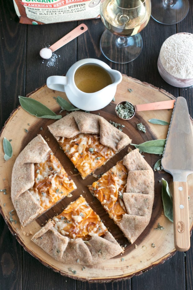 Whole Wheat Asiago Sweet Potato Galette | cakenknife.com #ad #tart #galette #thanksgiving #holiday