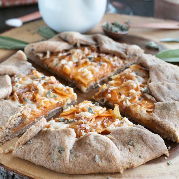 Whole Wheat Asiago Sweet Potato Galette | cakenknife.com #ad #tart #galette #thanksgiving #holiday